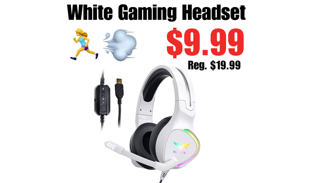 White Gaming Headset Only $9.99 Shipped on Amazon (Regularly $19.99)