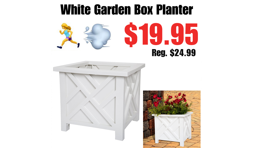 White Garden Box Planter Only $19.95 Shipped on Amazon (Regularly $24.99)