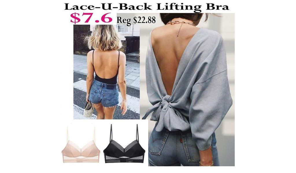 Women Fashion Lace-U-Back Lifting Bra S-3XL+Free Shipping!