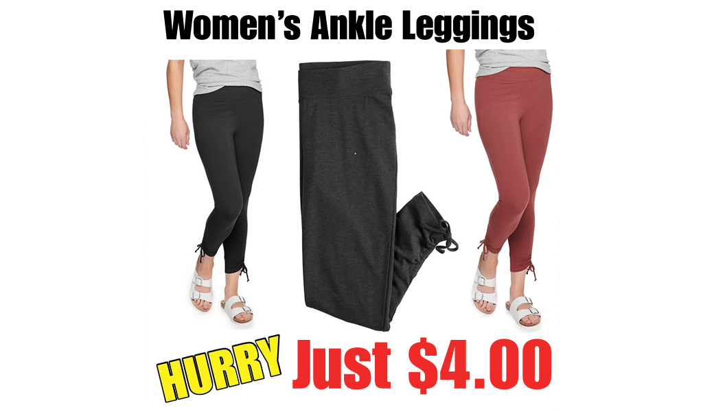 Women’s Ankle Leggings from $4.00 on Kohls.com (Regularly $20)