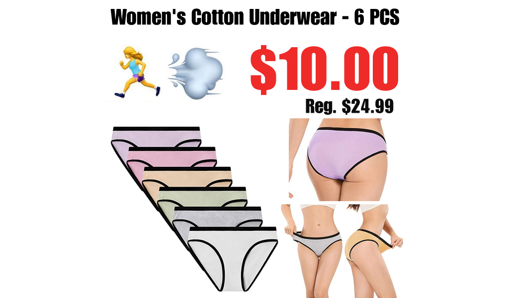 Women's Cotton Underwear - 6 PCS Only $10.00 Shipped on Amazon (Regularly $24.99)