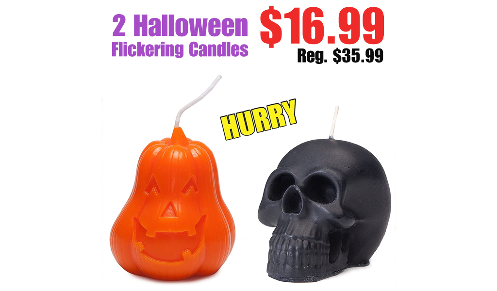 2 Halloween Flickering Candles Only $16.99 Shipped on Amazon (Regularly $35.99)