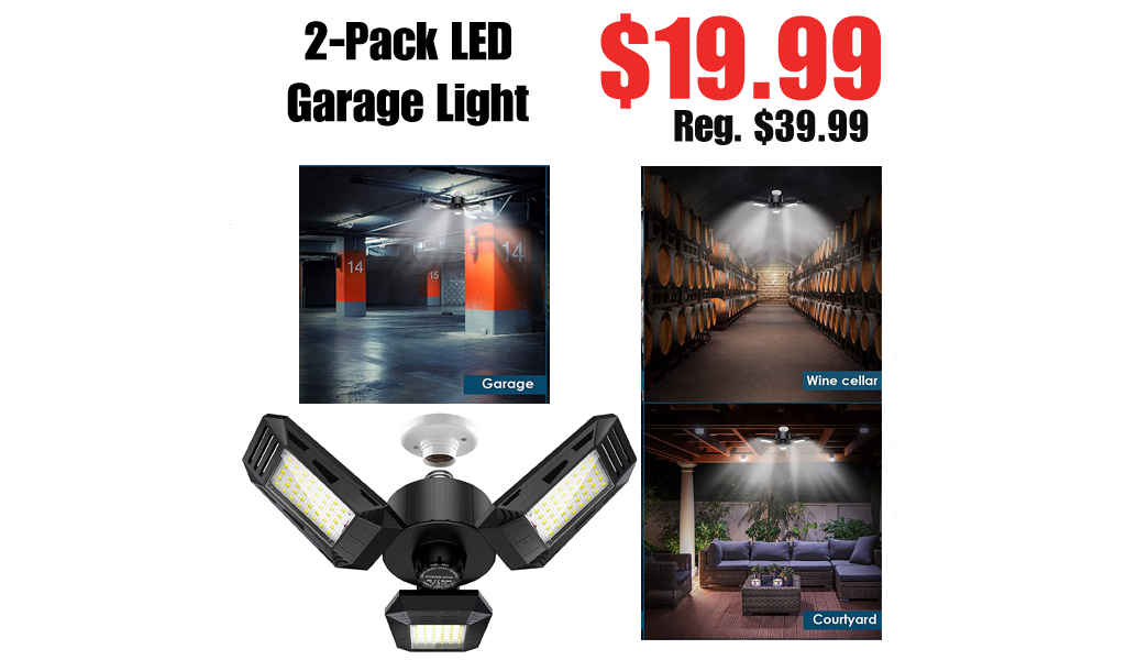 2-Pack LED Garage Light Only $19.99 Shipped on Amazon (Regularly $39.99)