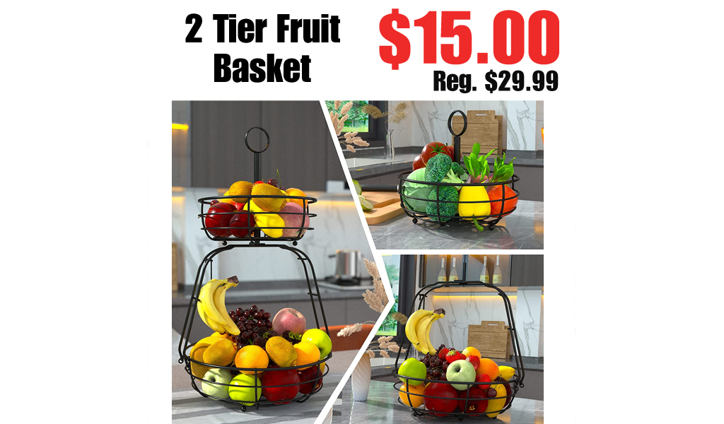 2 Tier Fruit Basket Only $15.00 Shipped on Amazon (Regularly $29.99)