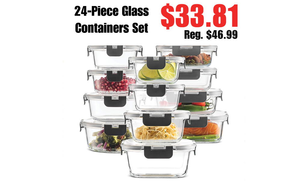 24-Piece Glass Containers Set Only $33.81 Shipped on Amazon (Regularly $46.99)