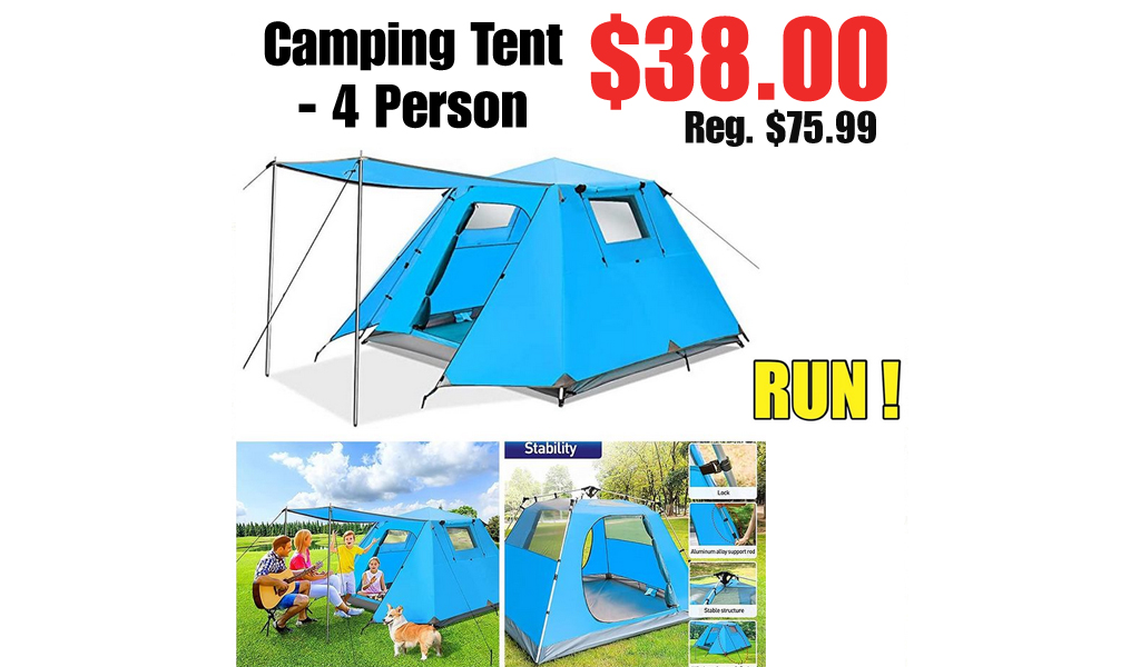 Camping Tent - 4 Person Only $38.00 Shipped on Amazon (Regularly $75.99)