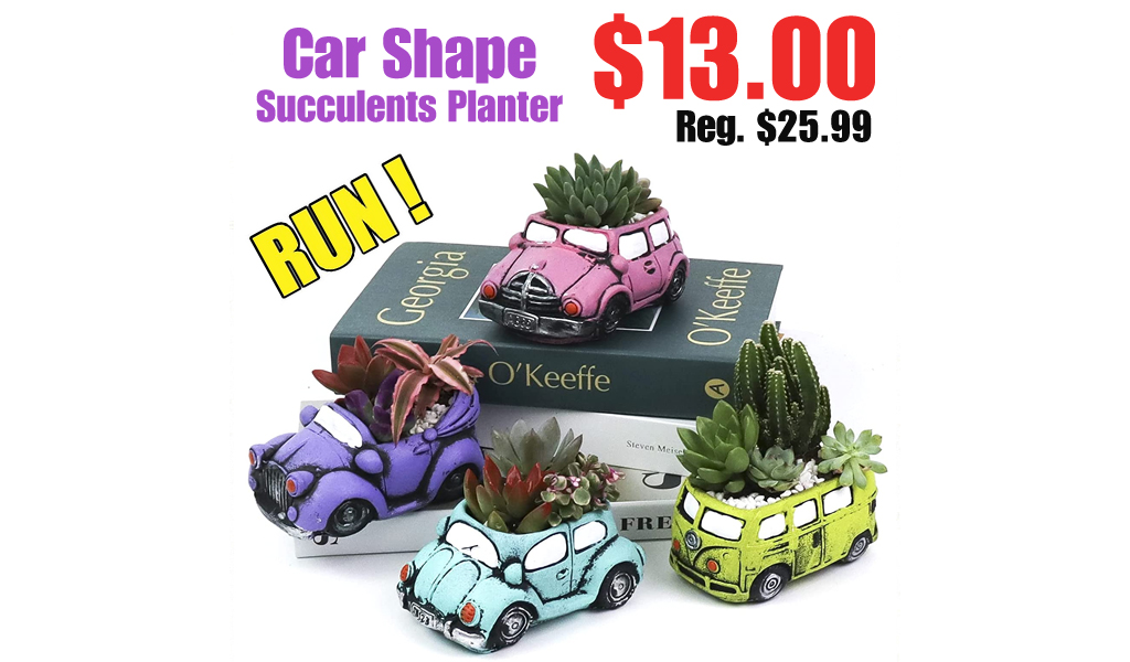 Car Shape Succulents Planter Only $13.00 Shipped on Amazon (Regularly $25.99)