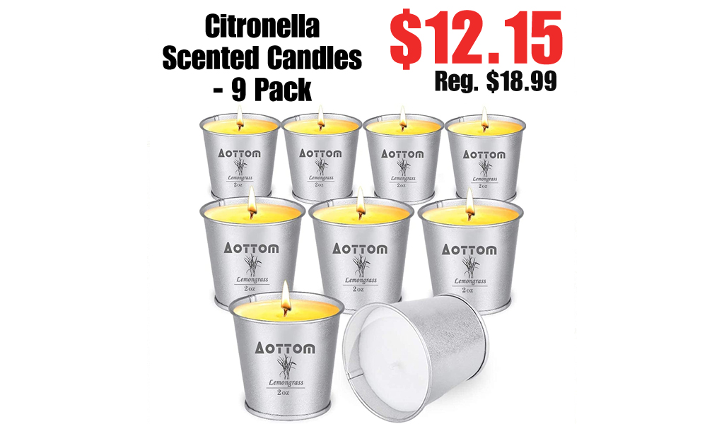 Citronella Scented Candles - 9 Pack Only $12.15 Shipped on Amazon (Regularly $18.99)