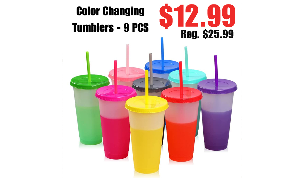 Color Changing Tumblers - 9 PCS Only $12.99 Shipped on Amazon (Regularly $25.99)