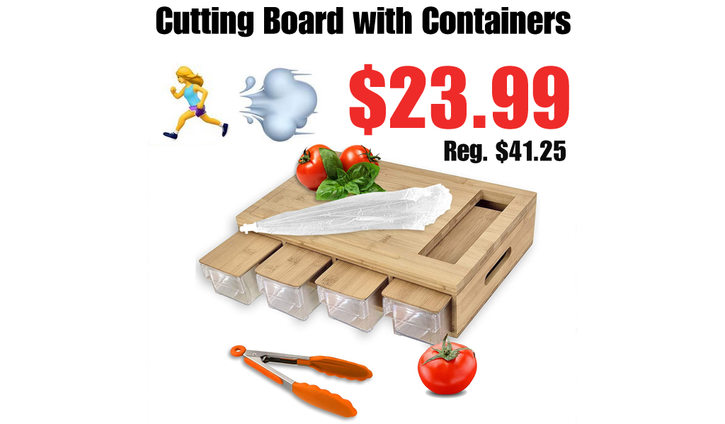 Cutting Board with Containers Only $23.99 Shipped on Amazon (Regularly $41.25)