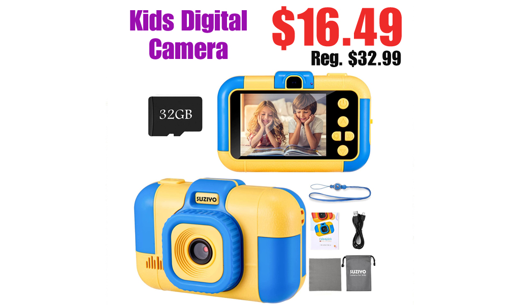 Kids Digital Camera Only $16.49 Shipped on Amazon (Regularly $32.99)