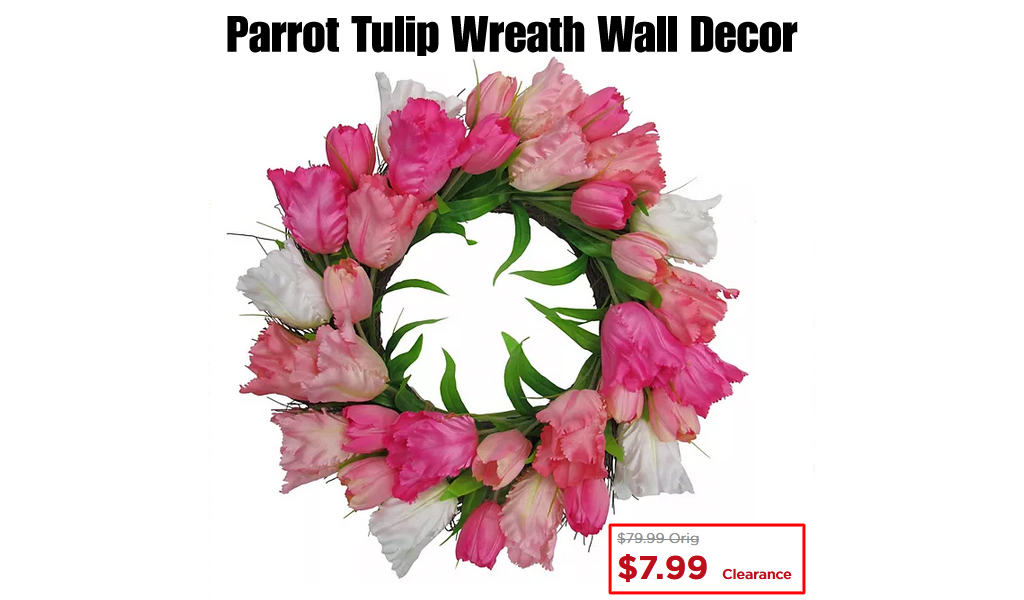 Parrot Tulip Wreath Wall Decor from $7.99 on Kohls.com (Regularly $79.99)