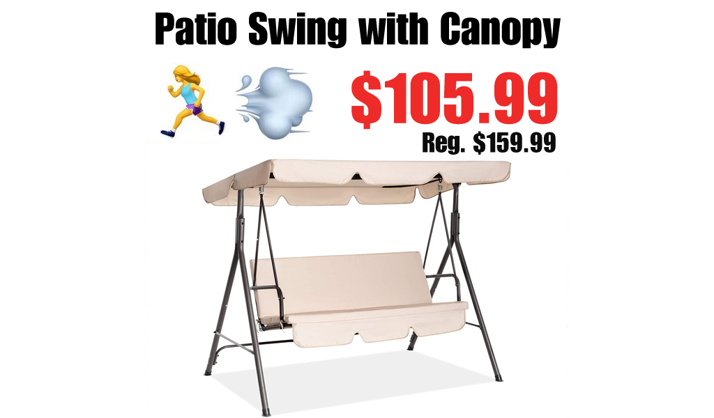 Patio Swing with Canopy Only $105.99 Shipped on Amazon (Regularly $159.99)
