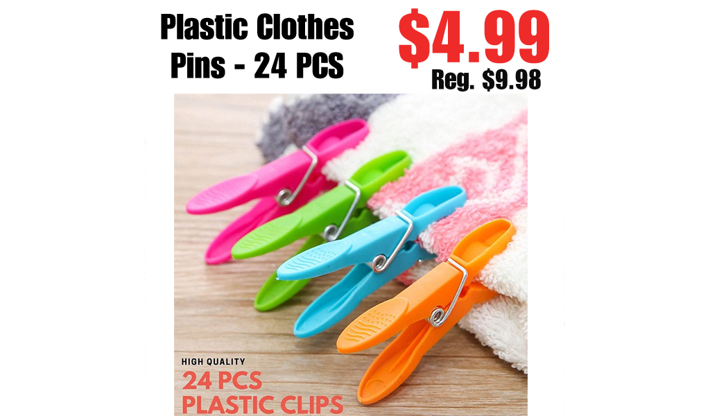 Plastic Clothes Pins - 24 PCS Only $4.99 Shipped on Amazon (Regularly $9.98)