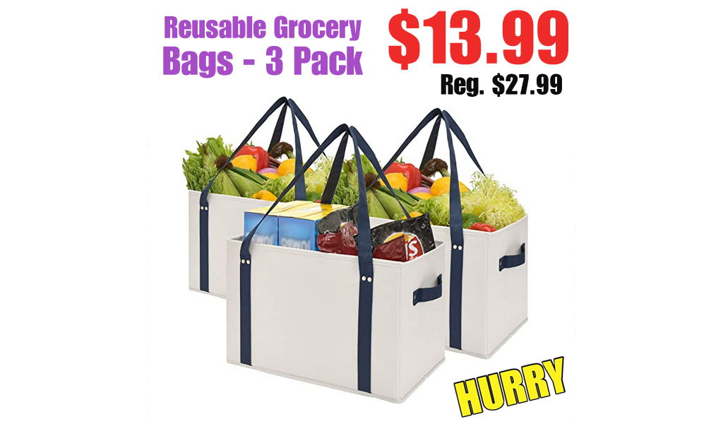 Reusable Grocery Bags - 3 Pack Only $13.99 Shipped on Amazon (Regularly $27.99)