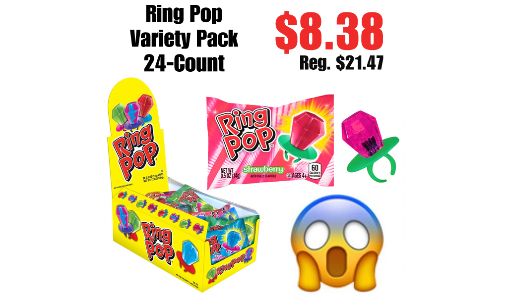Ring Pop Variety Pack 24-Count Only $8.38 on Amazon | Just 35¢ Per Ring Pop
