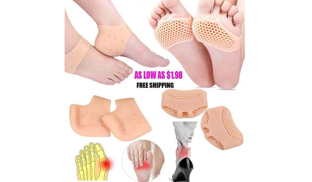 Silicone Forefoot & Heels Back Inserts Pads+Free Shipping!