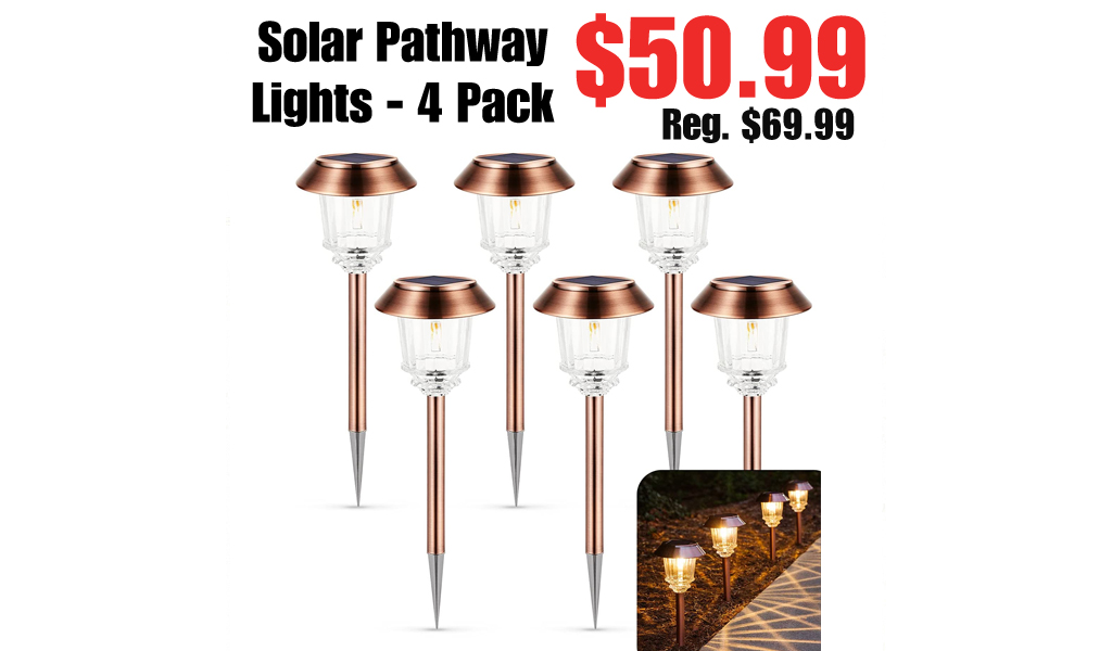 Solar Pathway Lights - 4 Pack Only $50.99 Shipped on Amazon (Regularly $69.99)
