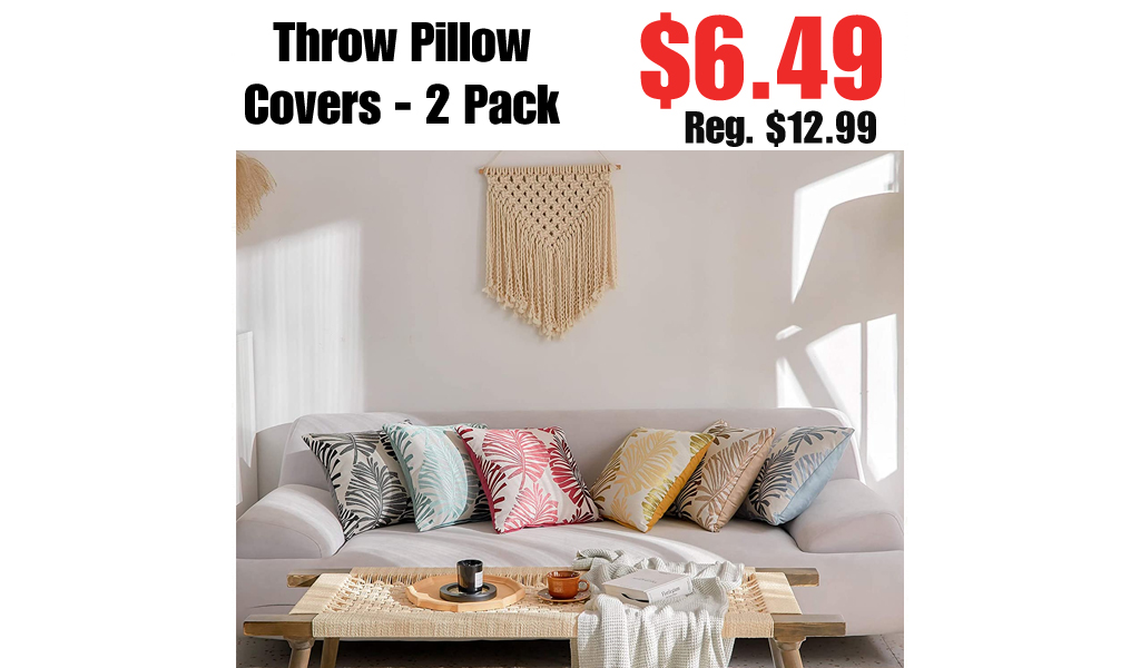 Throw Pillow Covers - 2 Pack Only $6.49 Shipped on Amazon (Regularly $12.99)