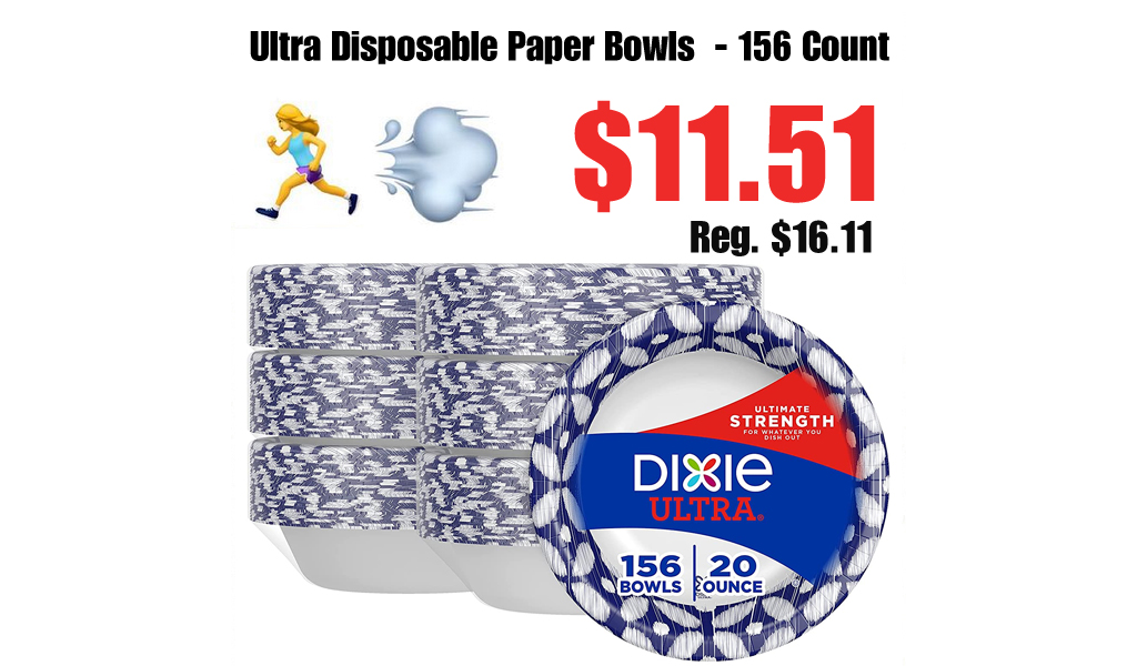 Ultra Disposable Paper Bowls - 156 Count Only $11.51 Shipped on Amazon (Regularly $16.11)