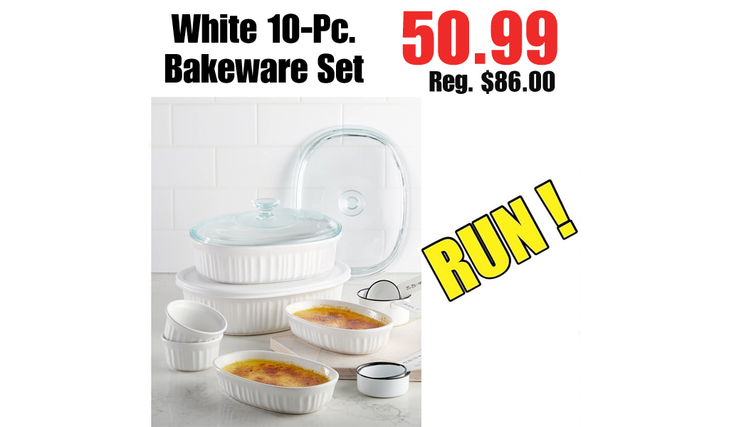 White 10-Pc. Bakeware Set Only $50.99 on Macys.com (Regularly $86.00)