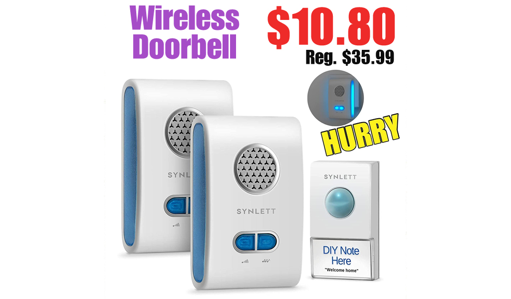 Wireless Doorbell Only $10.80 Shipped on Amazon (Regularly $35.99)