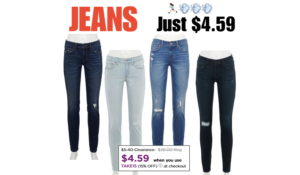 Women’s Jeans Only $4.59 on Kohls.com