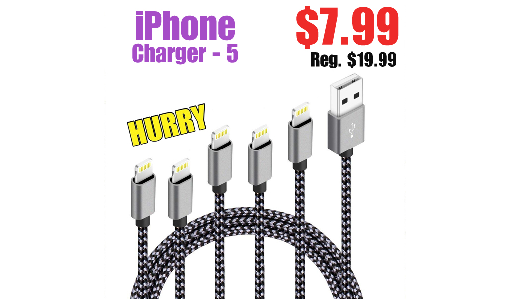 iPhone Charger - 5 Pack Only $7.99 Shipped on Amazon (Regularly $19.99)