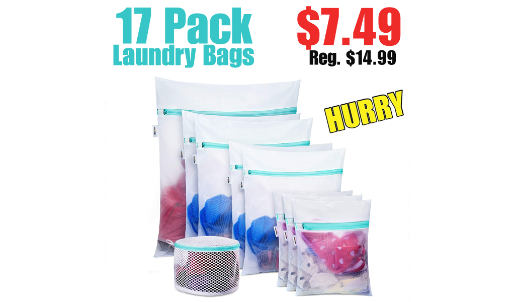 17 Pack - Laundry Bags Only $7.49 Shipped on Amazon (Regularly $14.99)