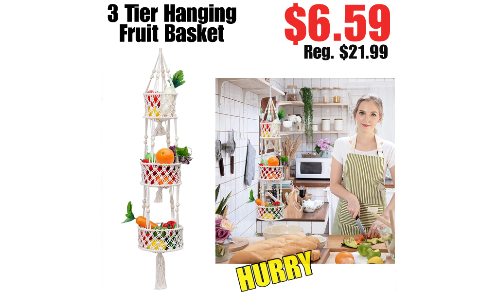 3 Tier Hanging Fruit Basket Only $6.59 on Amazon (Regularly $21.99)