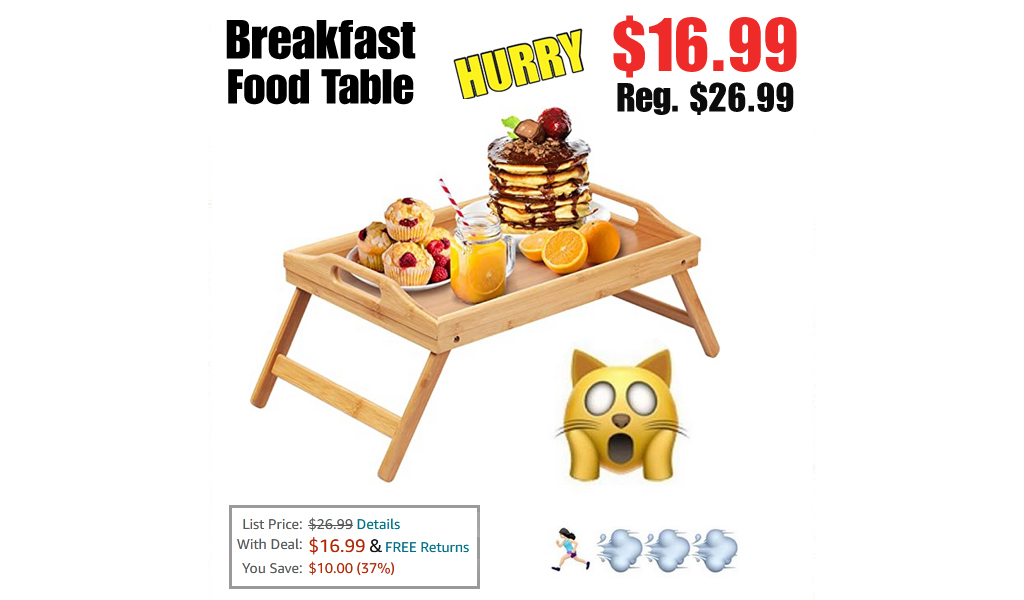 Breakfast Food Table Only $16.99 on Amazon (Regularly $26.99)