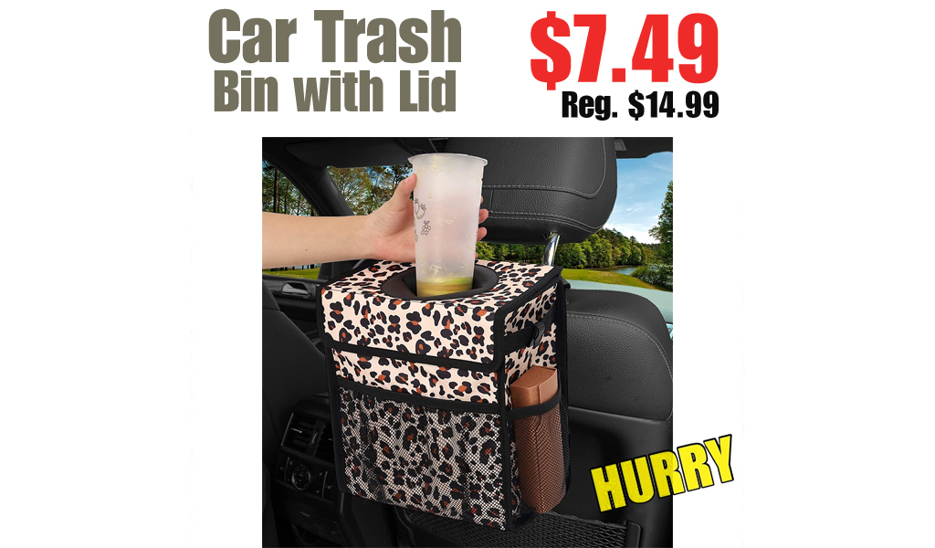 Car Trash Bin with Lid $7.49 Shipped on Amazon (Regularly $14.99)