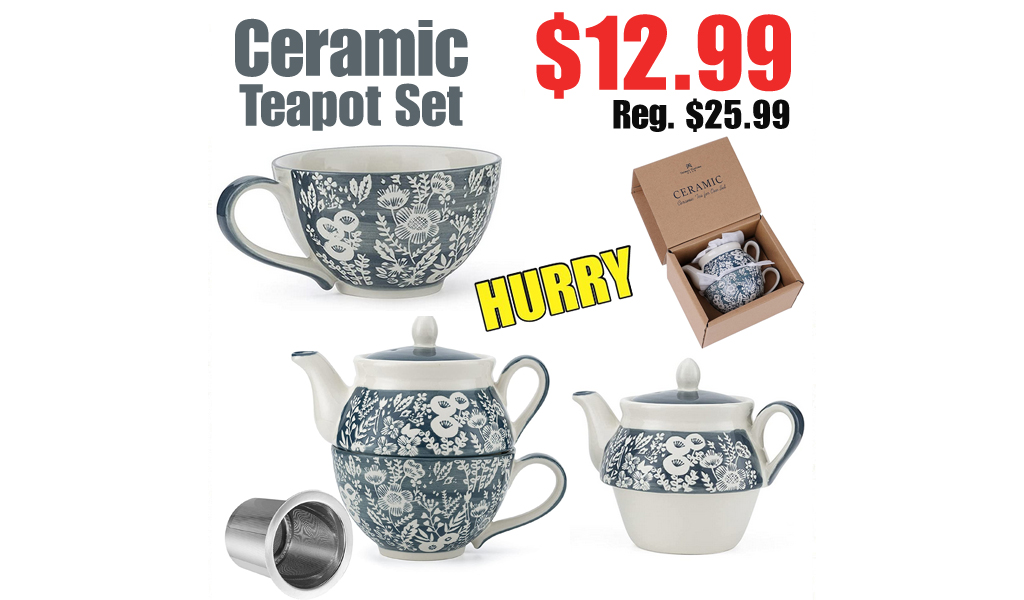 Ceramic Teapot Set Only $12.99 Shipped on Amazon (Regularly $25.99)
