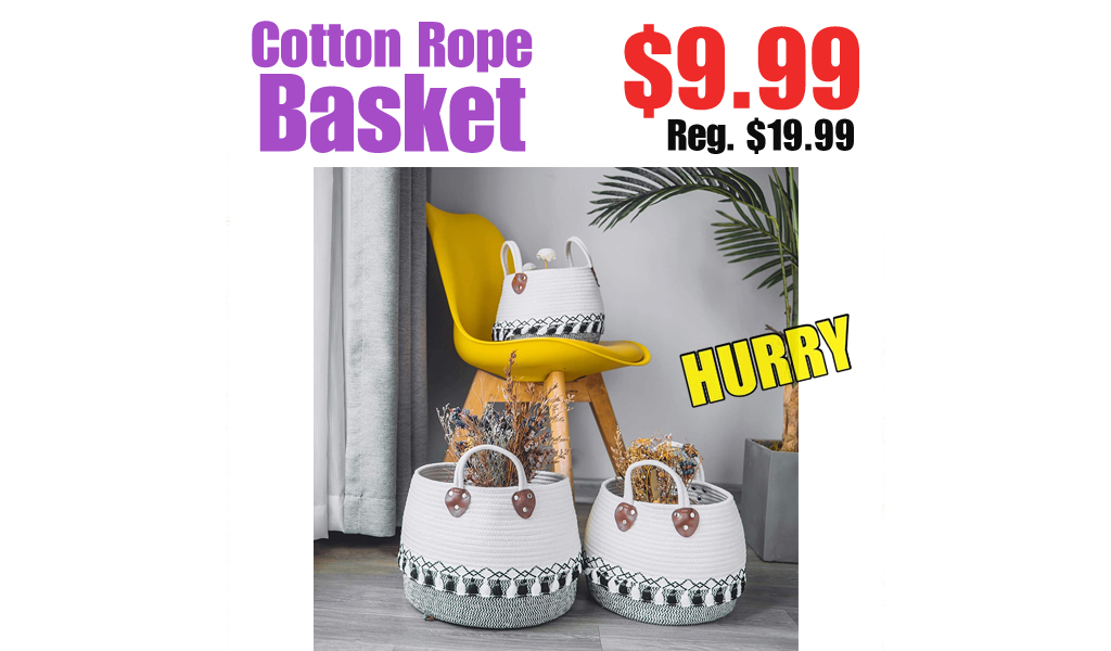 Cotton Rope Basket Only $9.99 Shipped on Amazon (Regularly $19.99)