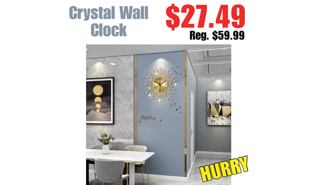 Crystal Wall Clock $27.49 Shipped on Amazon (Regularly $59.99)