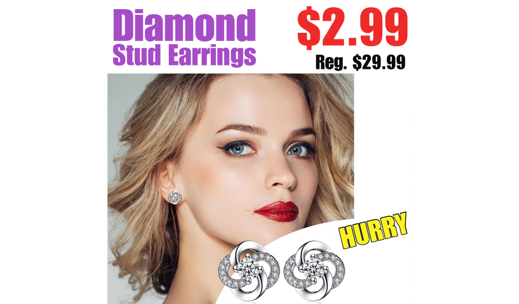 Diamond Stud Earrings Only $2.99 Shipped on Amazon (Regularly $29.99)