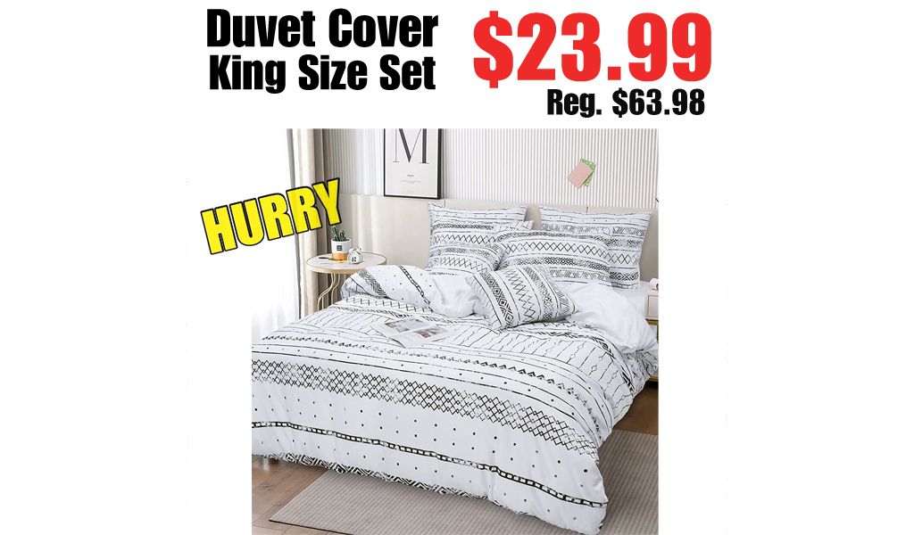 Duvet Cover King Size Set Only $23.99 Shipped on Amazon (Regularly $63.98)