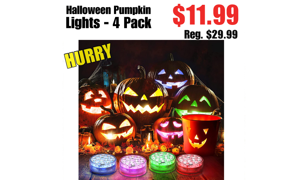 Halloween Pumpkin Lights - 4 Pack Only $11.99 Shipped on Amazon (Regularly $29.99)