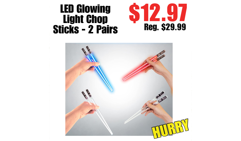 LED Glowing Light Chop Sticks - 2 Pairs Only $12.97 on Amazon (Regularly $29.99)