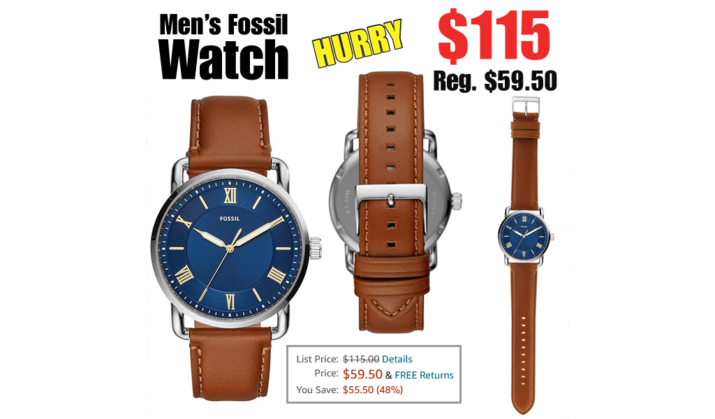 Men’s Fossil Watch Only $59.50 on Amazon (Regularly $115)