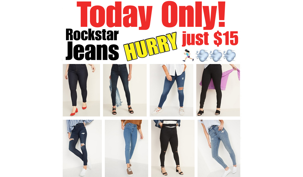 Old Navy Rockstar Jeans Just $15 (Regularly up to $50) | Today Only