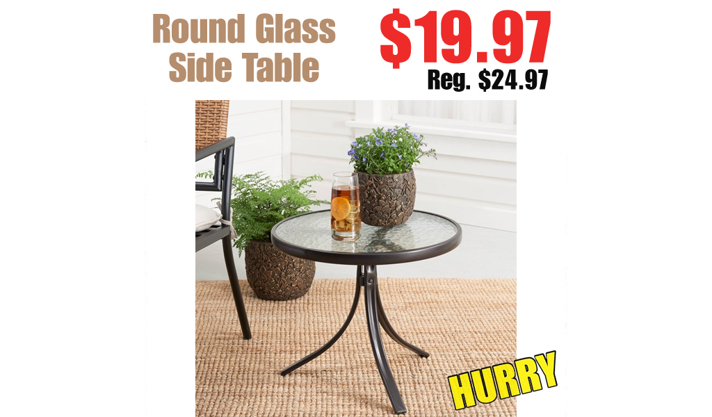 Round Glass Side Table Only $19.97 Shipped on Walmart.com (Regularly $24.97)