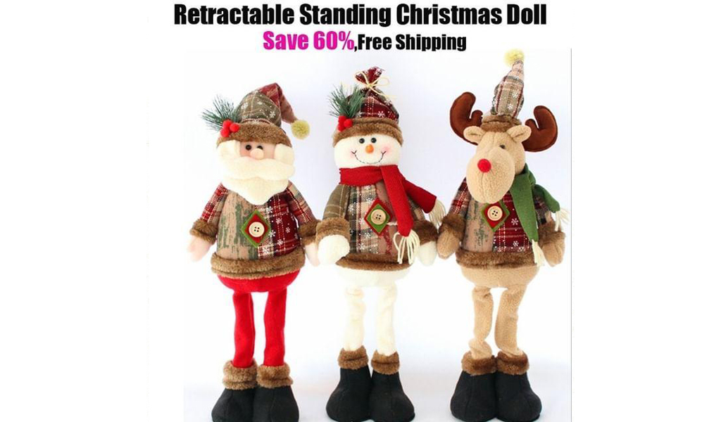 Standing Figurine Toys Xmas Santa Claus Snowman Reindeer Christmas Decorations+Free Shipping