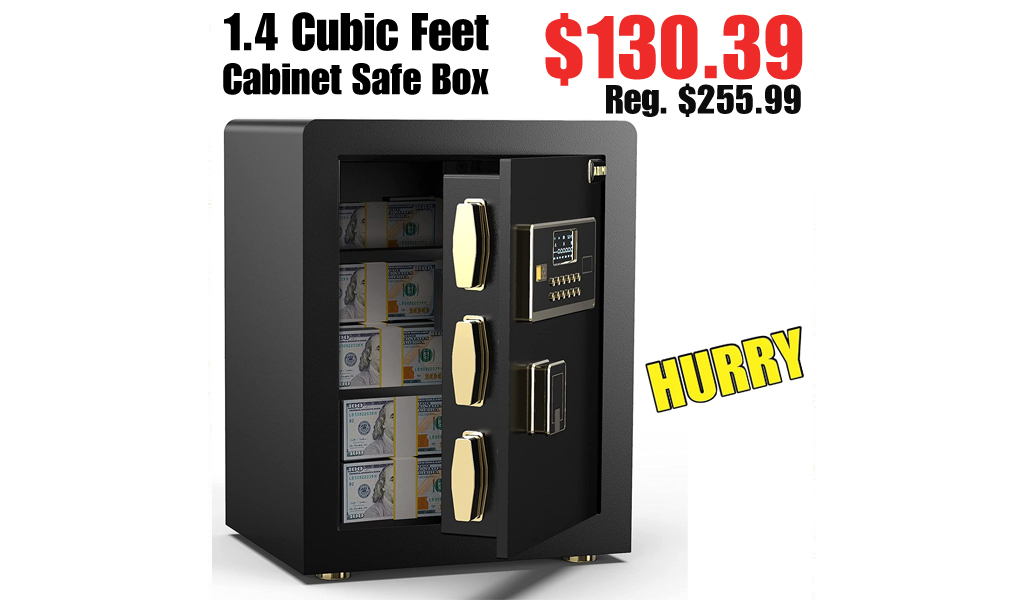 1.4 Cubic Feet Cabinet Safe Box Only $130.39 Shipped on Amazon (Regularly $255.99)