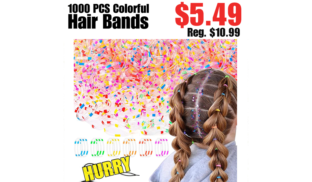 1000 PCS Colorful Hair Bands Only $5.49 Shipped on Amazon (Regularly $10.99)
