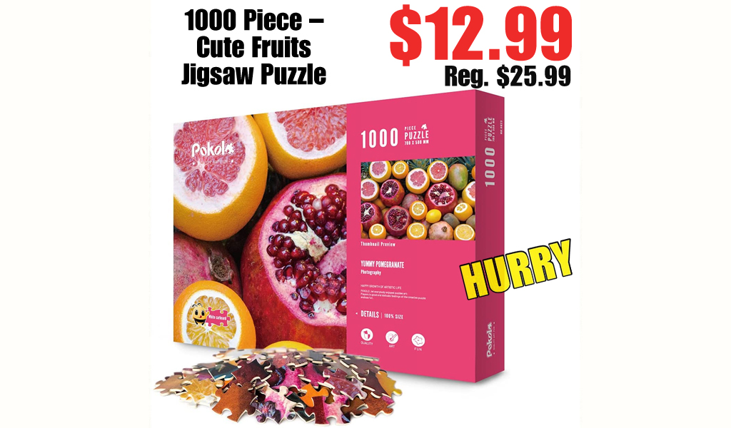 1000 Piece – Cute Fruits Jigsaw Puzzle $12.99 Shipped on Amazon (Regularly $25.99)