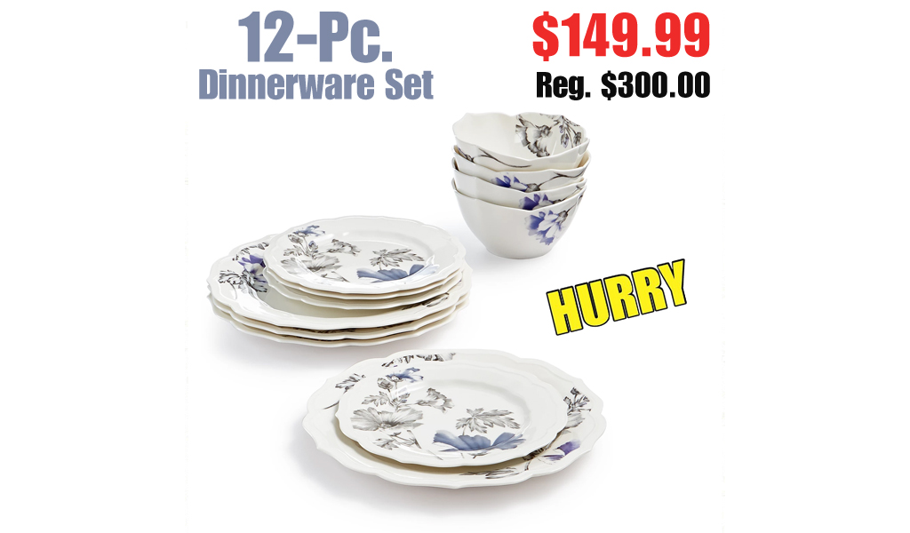 12-Pc. Dinnerware Set only $149.99 on Macys.com (Regularly $300.00)