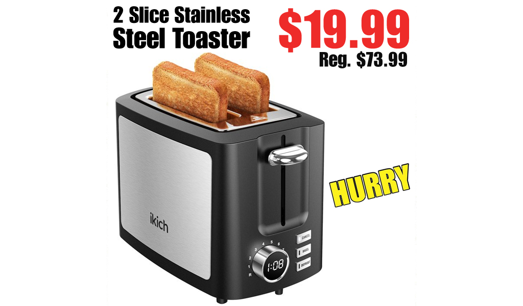 2 Slice Stainless Steel Toaster Only $19.99 Shipped on Walmart.com (Regularly $73.99)