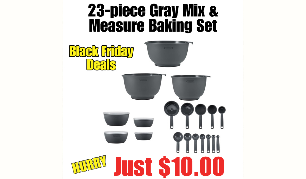 23-piece Gray Mix & Measure Baking Set ONLY $10 Shipped on Walmart