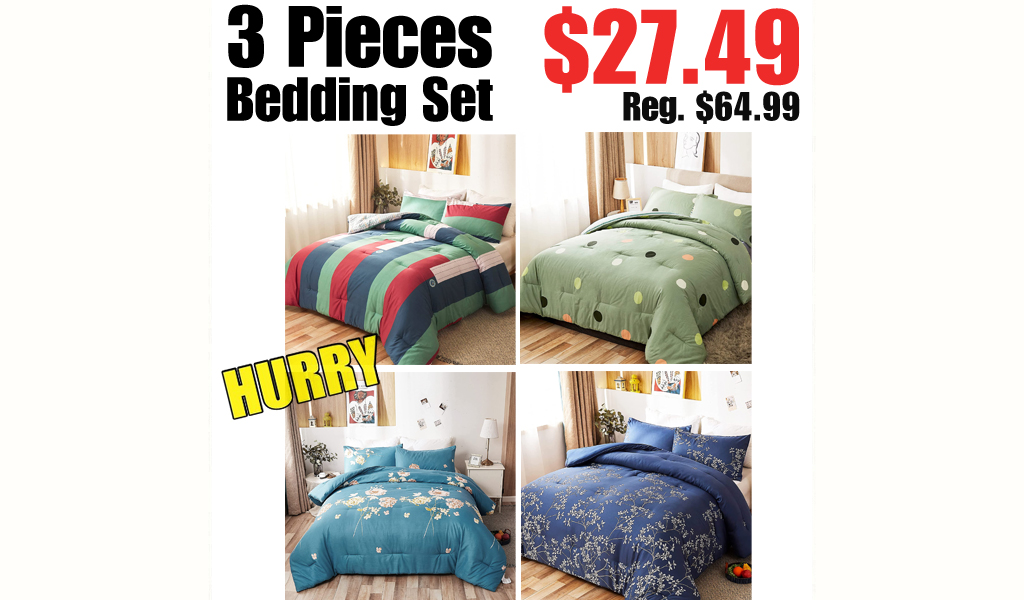 3 Pieces Bedding Set $27.49 Shipped on Amazon (Regularly $64.99)
